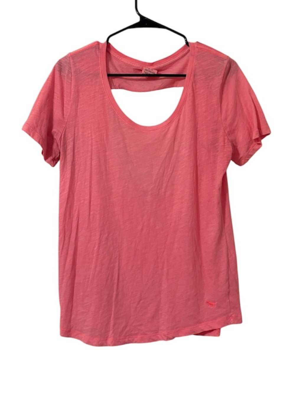 PINK Open Back Pink Logo Tee